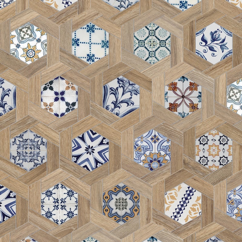 Merola Tile Gador Hex 9-1/8" x 10-1/2" Porcelain Floor and Wall Tile