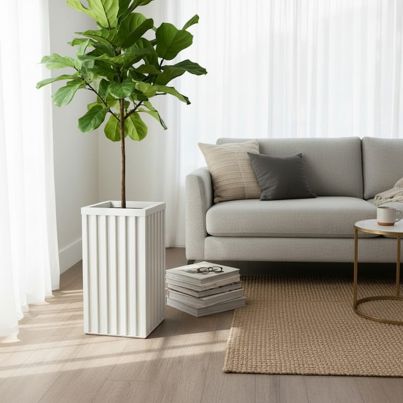 Square Grove Column Planter