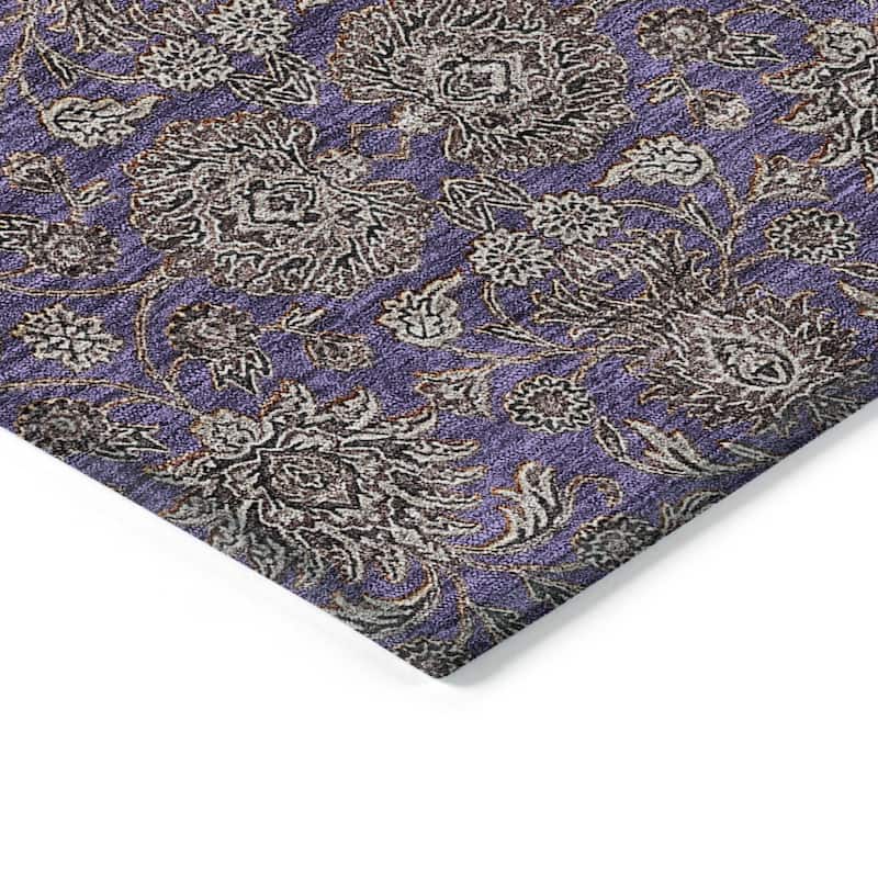 HomeRoots Floral Transitional Rectangle Outdoor Rug