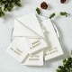 preview thumbnail 4 of 14, Joyful Sentiment Christmas/Holiday Embroidered Napkins, Set of 4 - 17x17 White