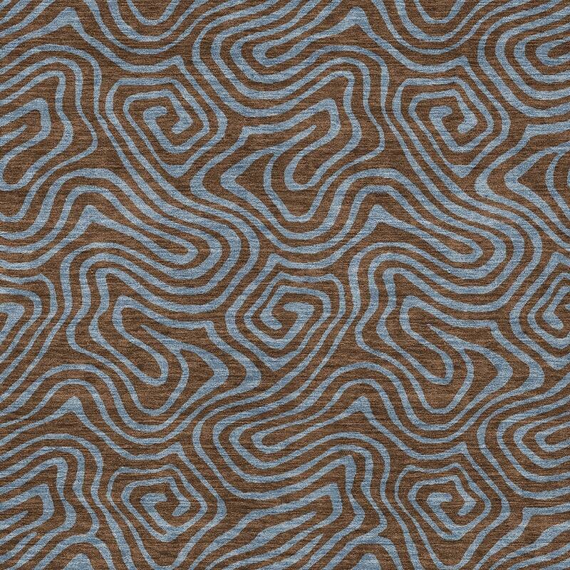 HomeRoots Abstract Transitional Rectangle Outdoor Rug