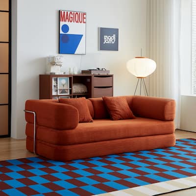 Floor Couch,Compressed Sofa,Convertible Floor Sofa Bed With Convertible Blanket Pillow,Enhanced Frame Stability