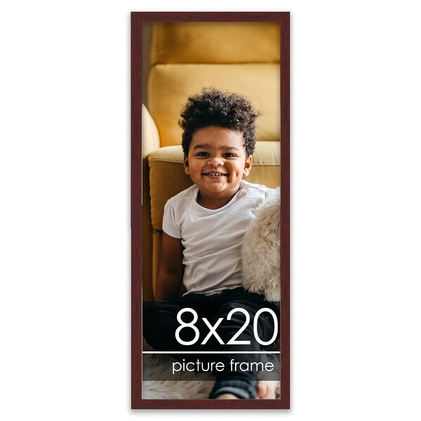 8x20 Traditional Mahogany Complete Wood Picture Frame with UV