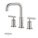 preview thumbnail 21 of 34, Vanityfair 8" Widespread Double Handles Bathroom Sink Faucet with Drain Assembly Brushed Nickel