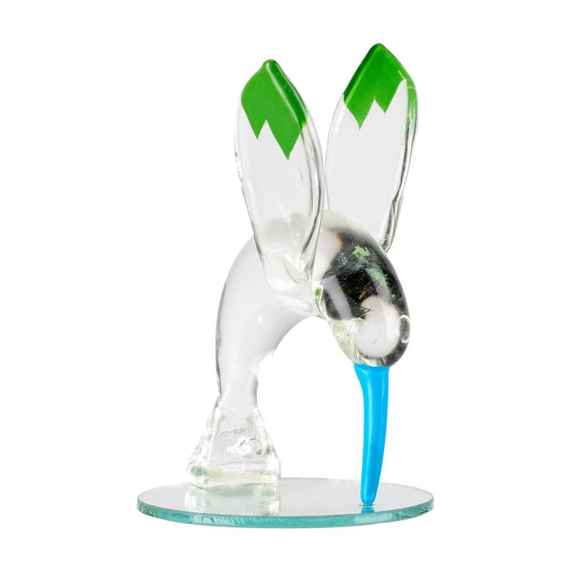 Cotton Candy Hummingbird Crystal Figurine - 2.75"