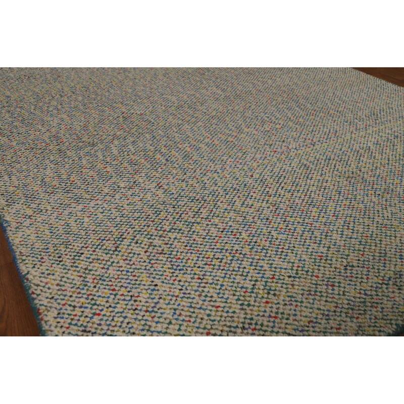 All-Over Moroccan Oriental Area Rug Handmade Wool Carpet - 4'11" x 7'8"