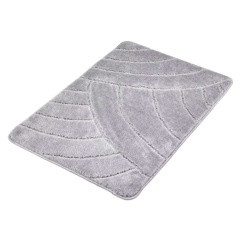 Grey Indoor Door Mat Polyester Rubber Non-Slip Absorbent 35x24in - 35.83 x 24.02 x 0.47 in