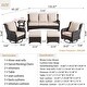 preview thumbnail 9 of 39, OVIOS 6-piece Rattan Wicker Patio Furniture Set Swivel Rocking Chair Set