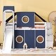 preview thumbnail 8 of 9, Full Size Loft Bed with Slide, Tent and Tower