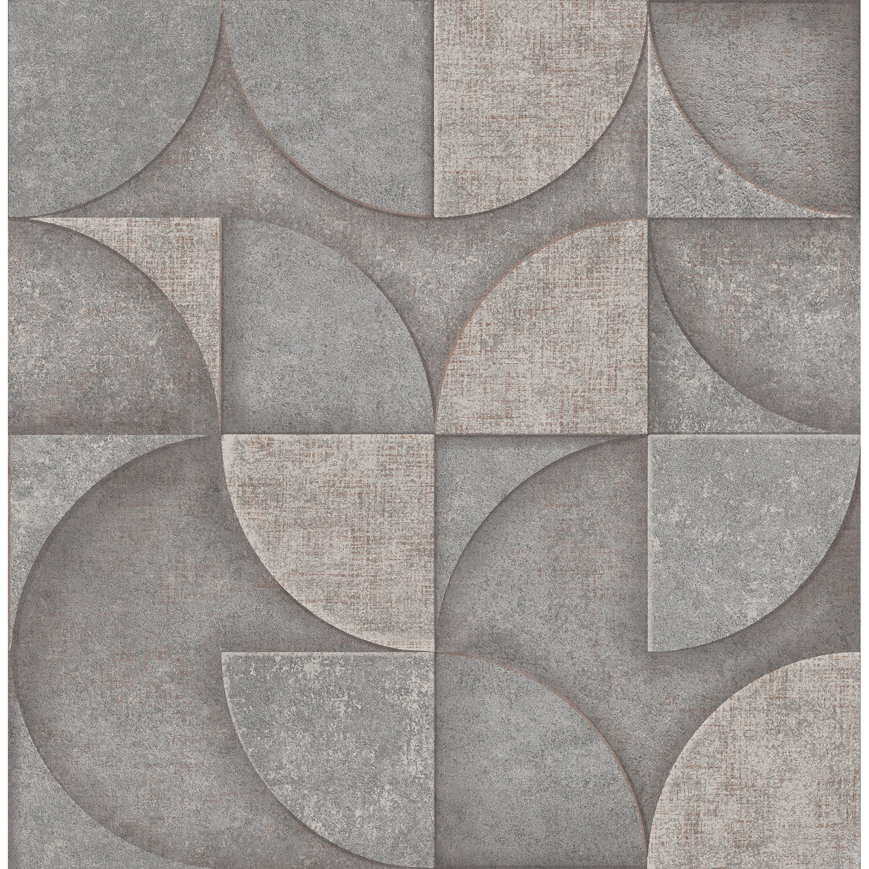 Advantage Addison Grey Retro Geo Wallpaper