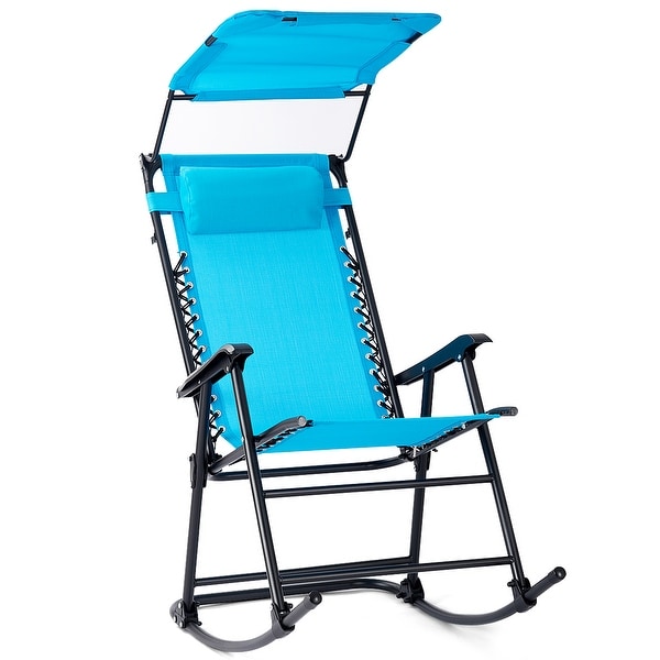 Shop Costway Folding Rocking Chair Rocker Porch Zero ...
