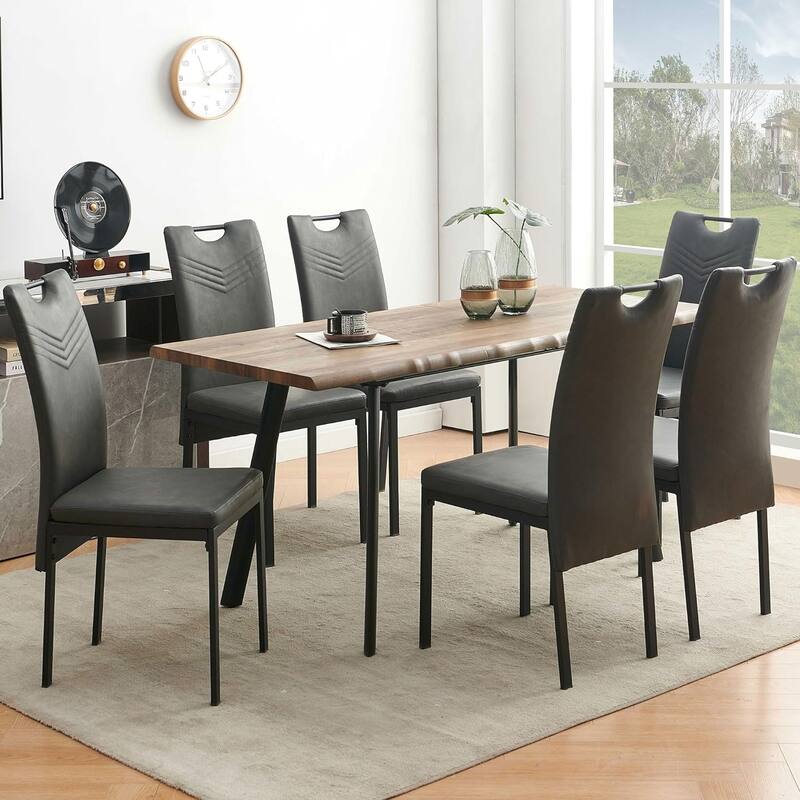 Howtai Upholstered PU Leather Home Kitchen Dining Chairs