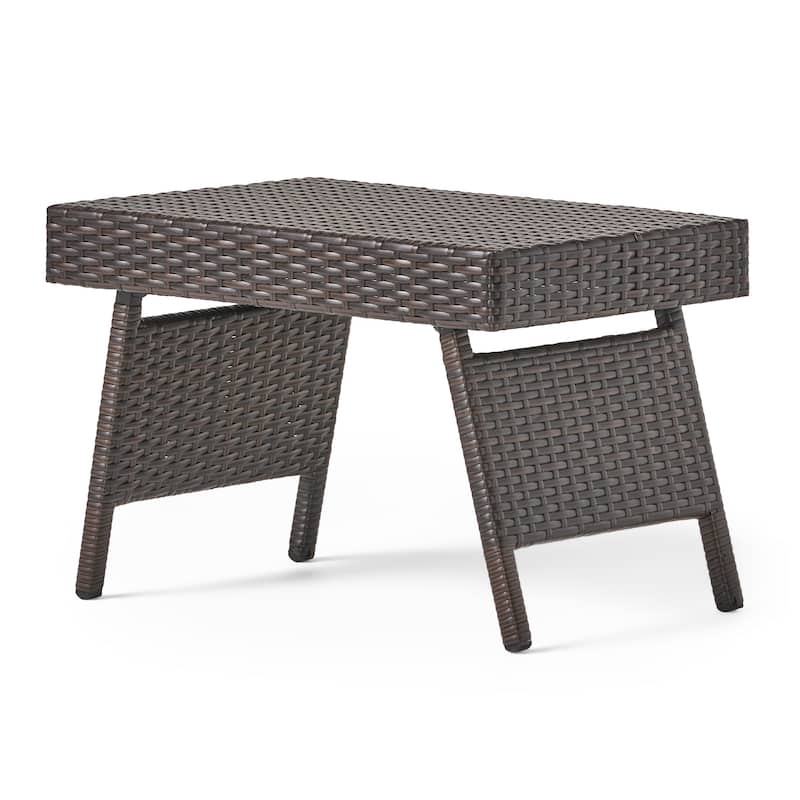Salem Outdoor Transitional Wicker Adjustable Folding Table by Christopher Knight Home.