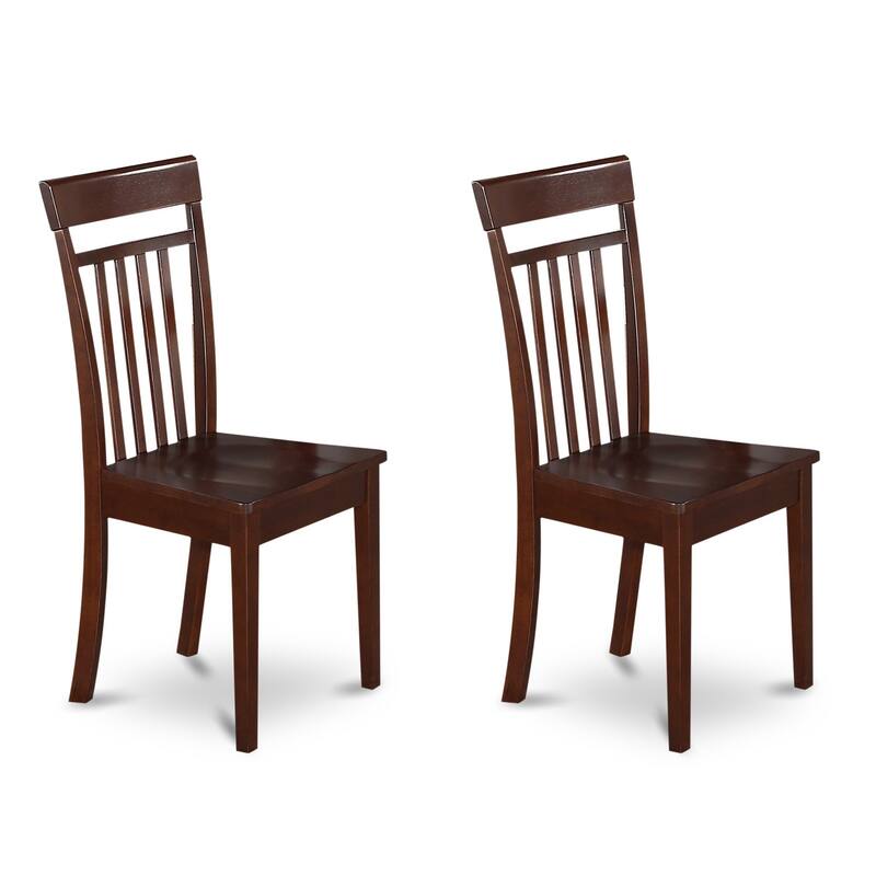 HomeStock 5-Piece Mahogany Finish Solid Wood Top Dining table with 4 Chairs with Lattice Back