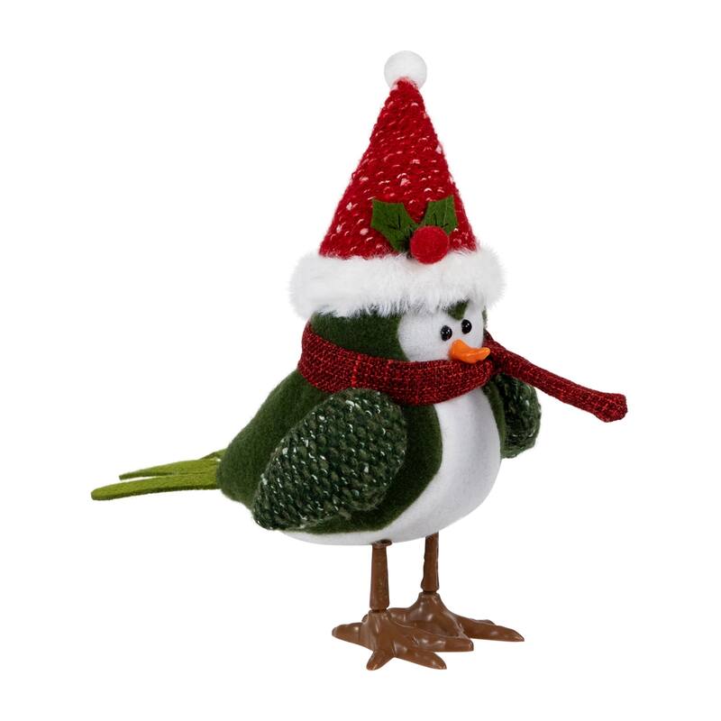 LED Lighted Standing Christmas Bird Figure - 9" - Warm White Light