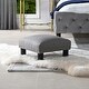 preview thumbnail 80 of 130, The Curated Nomad Performance Fabric Stardust Square Upholstered Footstool Ottoman Heathered Grey