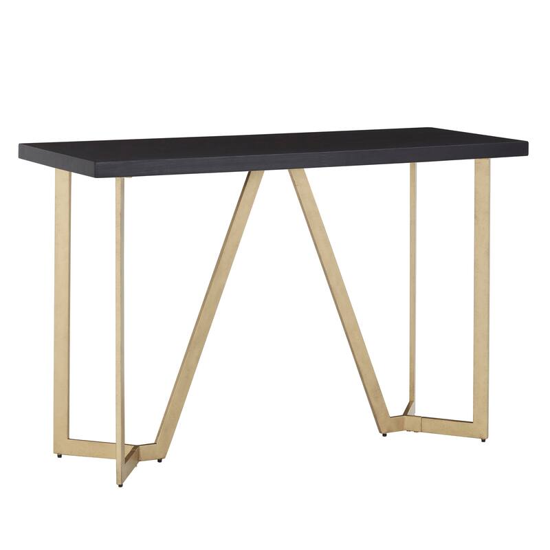 Cheyenne Black and Gold Metal Base Table Set by iNSPIRE Q Modern