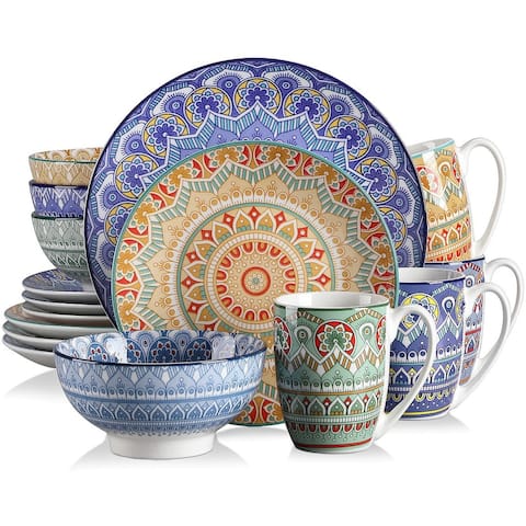 vancasso Mandala Bohemian Porcelain Dinnerware Set (Service for 4)