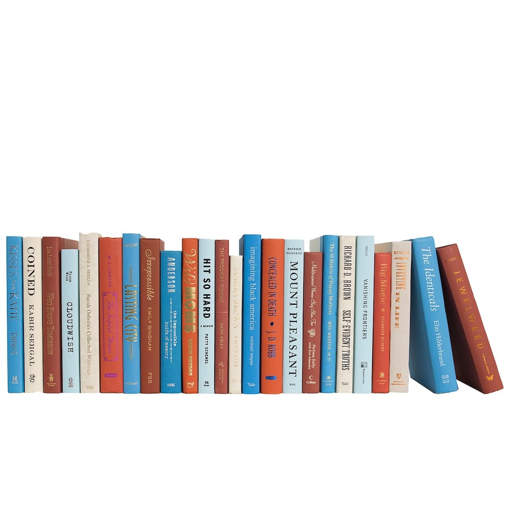 Books Blue Decorative Accessories: Rustic Ocean Color By The Foot
