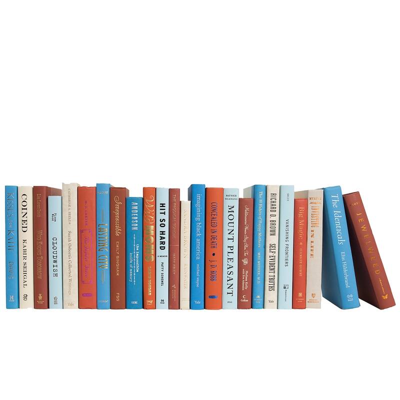 Books Blue Decorative Accessories: Rustic Ocean Color By The Foot