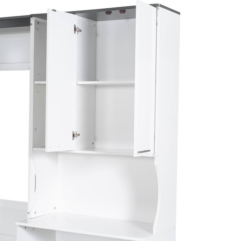 Murphy Bed Wall Unit with Sofa, Storage Cabinet & Desk by Harper&Bright Designs