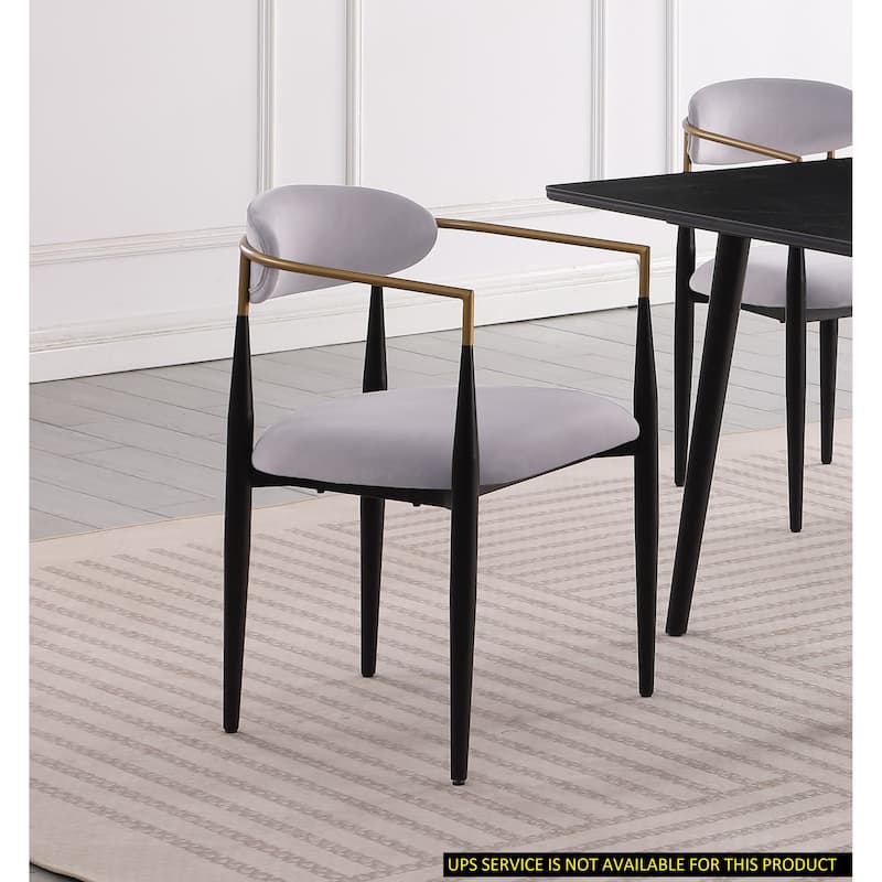 Modern Contemporary 2pcs Side Chairs - Grey
