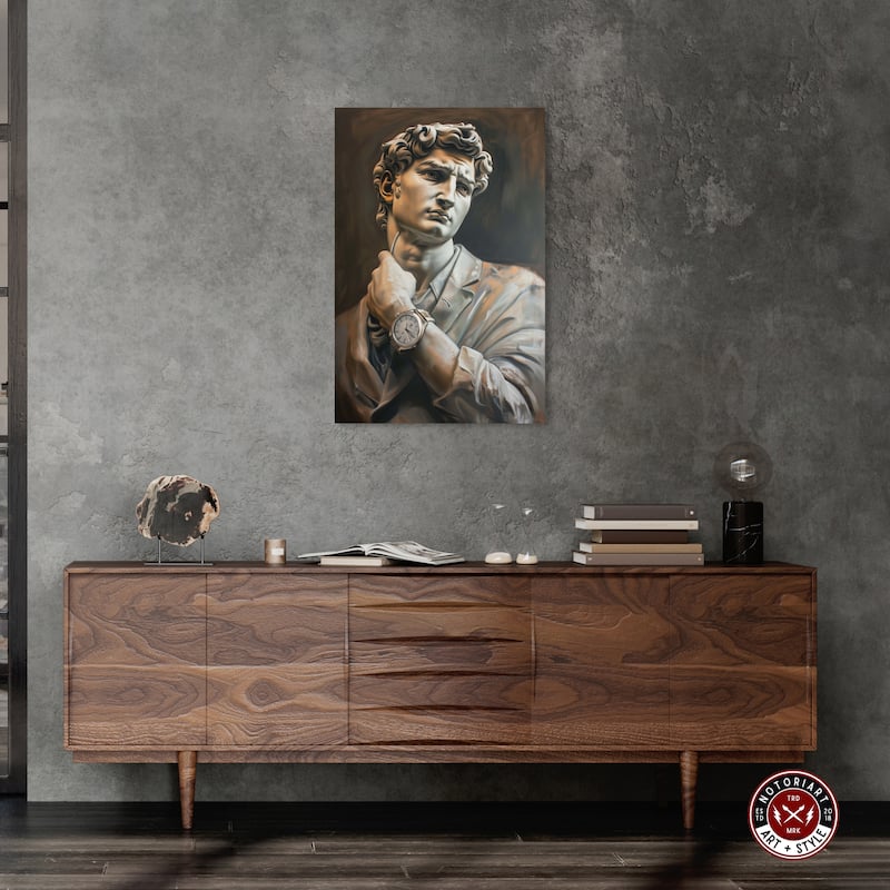 Notoriart Classy Sculpture Gallery Wrapped Men Style 1 Piece Canvas Wall Art