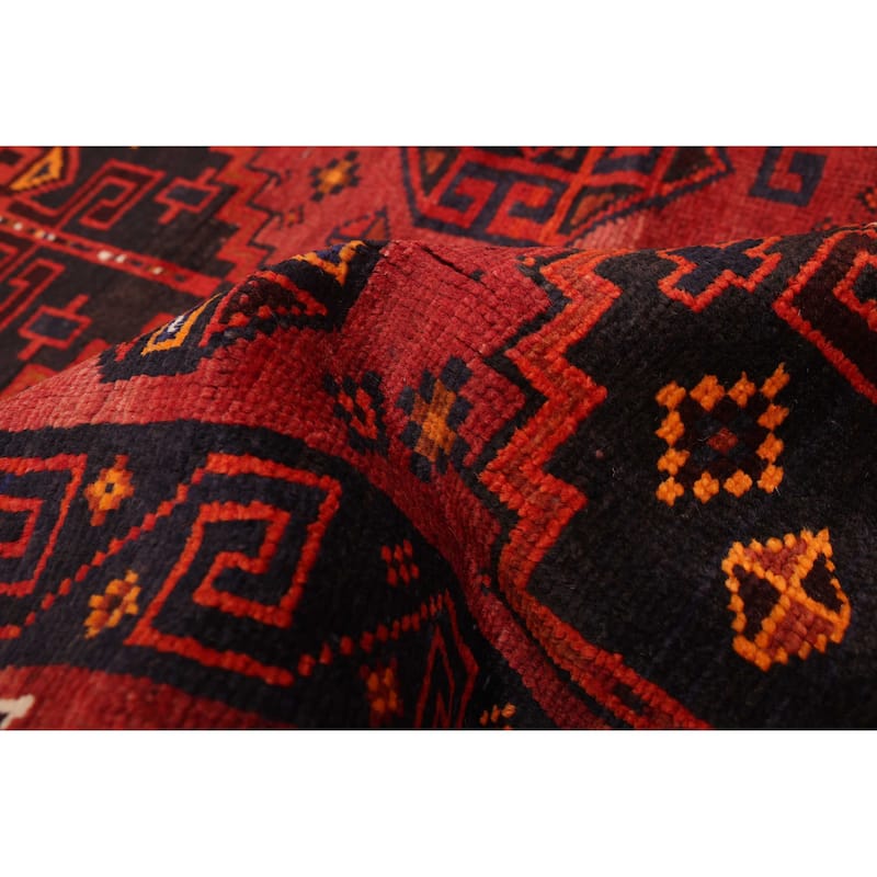 ECARPETGALLERY Hand-knotted Melis Vintage Red Wool Rug - 5'0 x 6'11