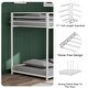 preview thumbnail 13 of 15, Classic Twin over Twin Square Metal Bunk Bed With Exchangeable Ladder and Sturdy Construction