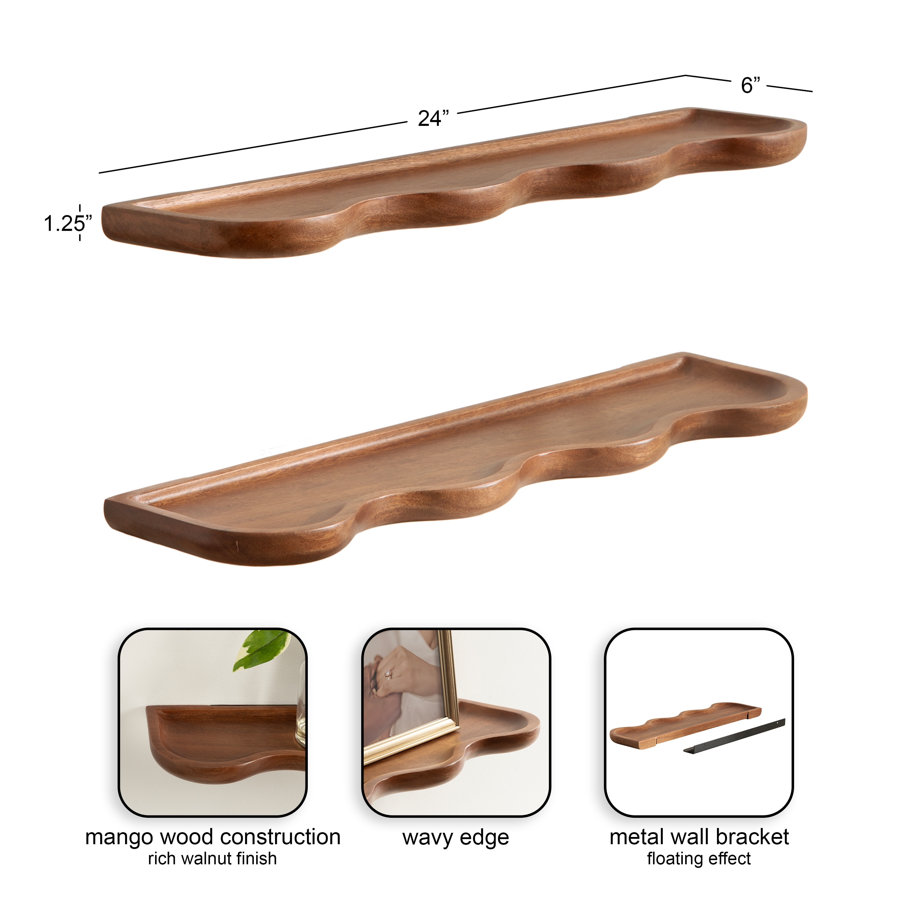 Kate and Laurel Alezar Wood Shelf Set - Overstock - 43419659