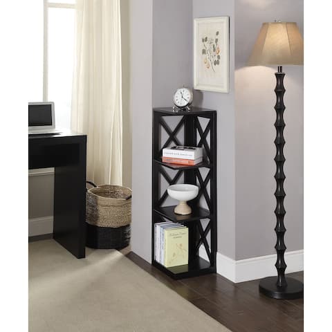 Copper Grove Cranesbill Wood 3-Tier Corner Bookcase