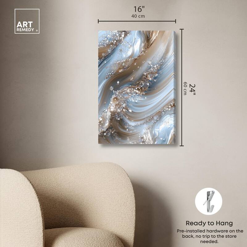 Crystal Ice Storm Canvas by Art Remedy, Gallery Wrapped