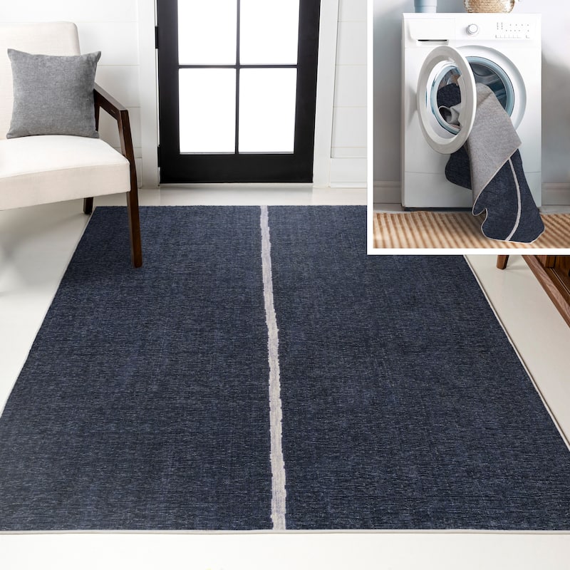 JONATHAN Y Korsa Medallion Textured Weave Machine Washable Area Rug - 8 X 10
