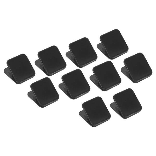 Paper and Bag Clips,20Pcs Square Bag Sealers Clamps Snacks Bag clips,Black - Black