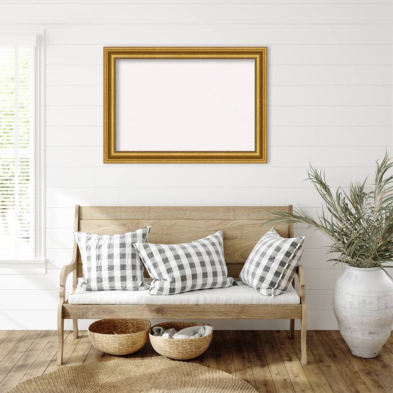 Parlor Framed White Corkboard Bulletin Board
