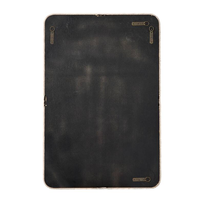 Alden Décor Amina Jute Rectangle Mirror