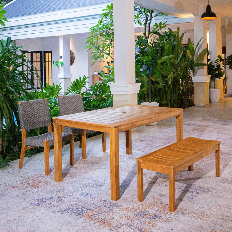 Cambridge Casual Zephyr 4-piece Teak Outdoor Dining Set