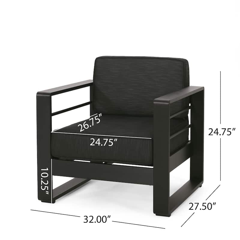 Maya Bay Aluminum Club Chairs (Set of 4) by Christopher Knight Home