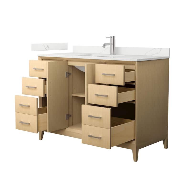 Wyndham Collection WCH7575-48S-QTZ-UNSMXX Janna 48" Free Standing
