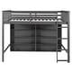 preview thumbnail 26 of 26, Space-Saving Full Size Loft Bed with 8 Shelves & Ladder