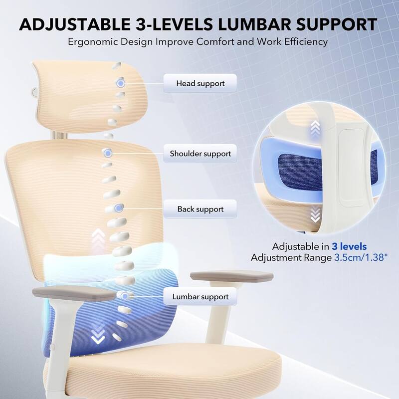 Ergonomic Office High-Back Computer Gaming Chair for Home, Office