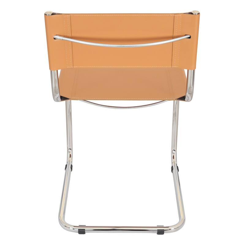 Breuer Chair Company Mart Stam Cantilever Side Chair w/ Chrome Frame (Various Bonded Leather Colors)