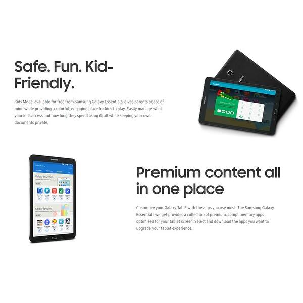 Shop Samsung 16gb Galaxy Tab E 9 6 Wi Fi Tablet Black Overstock 27422410