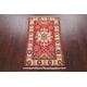 preview thumbnail 2 of 10, Stunning Geometric Red Super Kazak Oriental Area Rug Wool Hand-Knotted - 1'11" x 3'3"