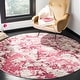 preview thumbnail 61 of 87, SAFAVIEH Skyler Nemesia Modern Rug 4' Round - Pink/Ivory - Round