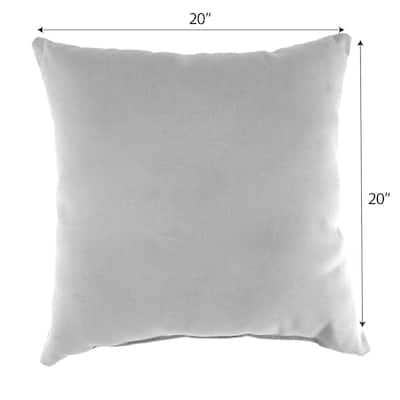 20" x 20" Solid Reversible Indoor Throw Pillow with Front Button