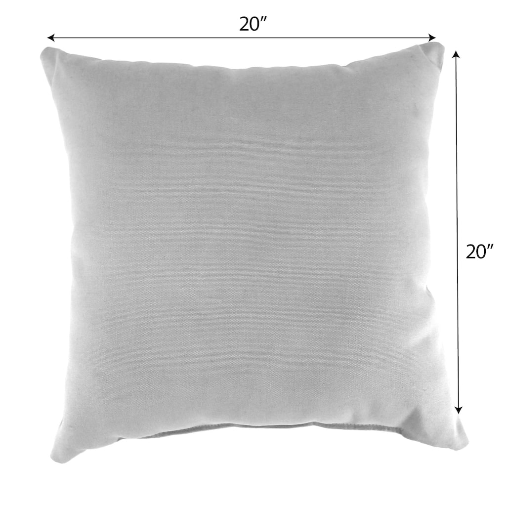 20" x 20" Solid Reversible Indoor Throw Pillow with Front Button