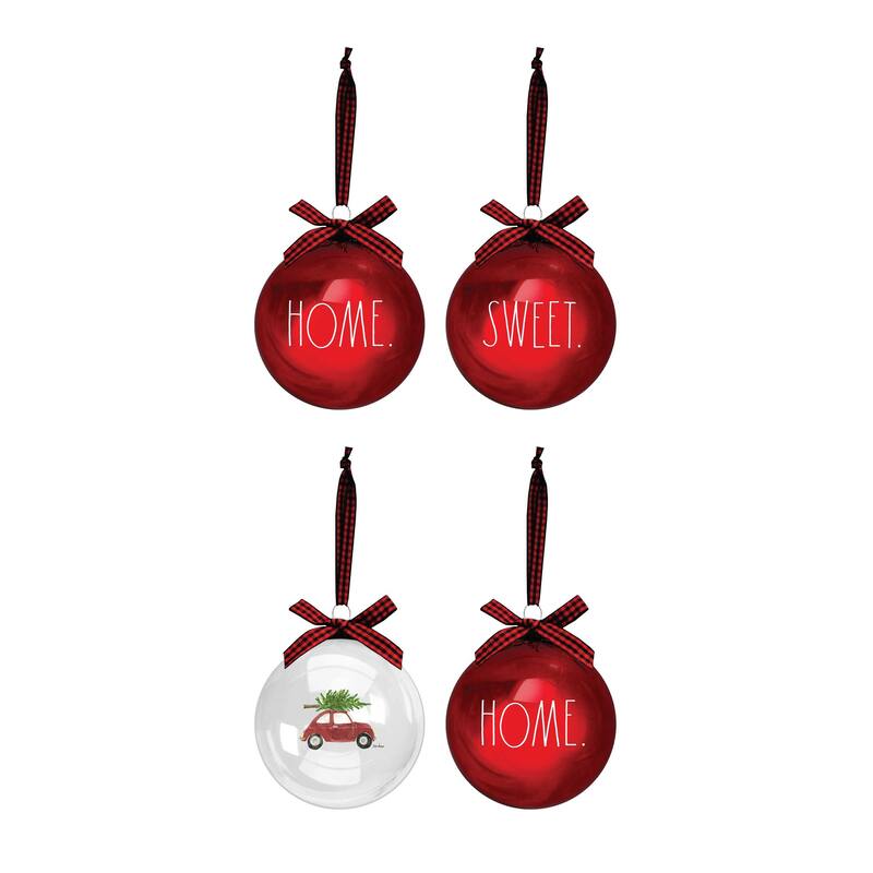 Rae Dunn Set of 4 CHRISTMAS Ornaments