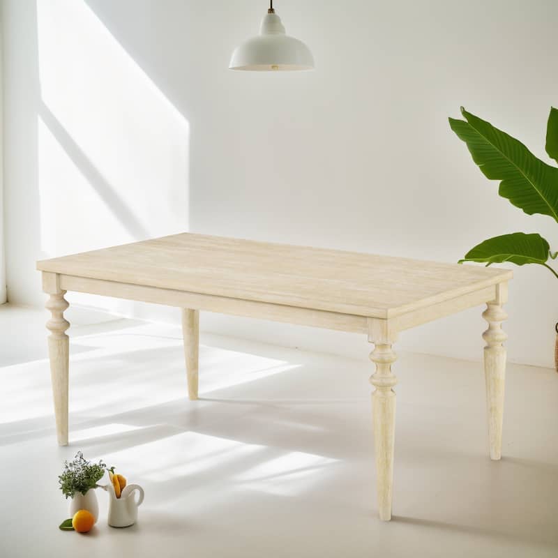 Classic 5 Piecs Kitchen Furniture Set with Rubber Wood Legs and 4 Tufted Chairs