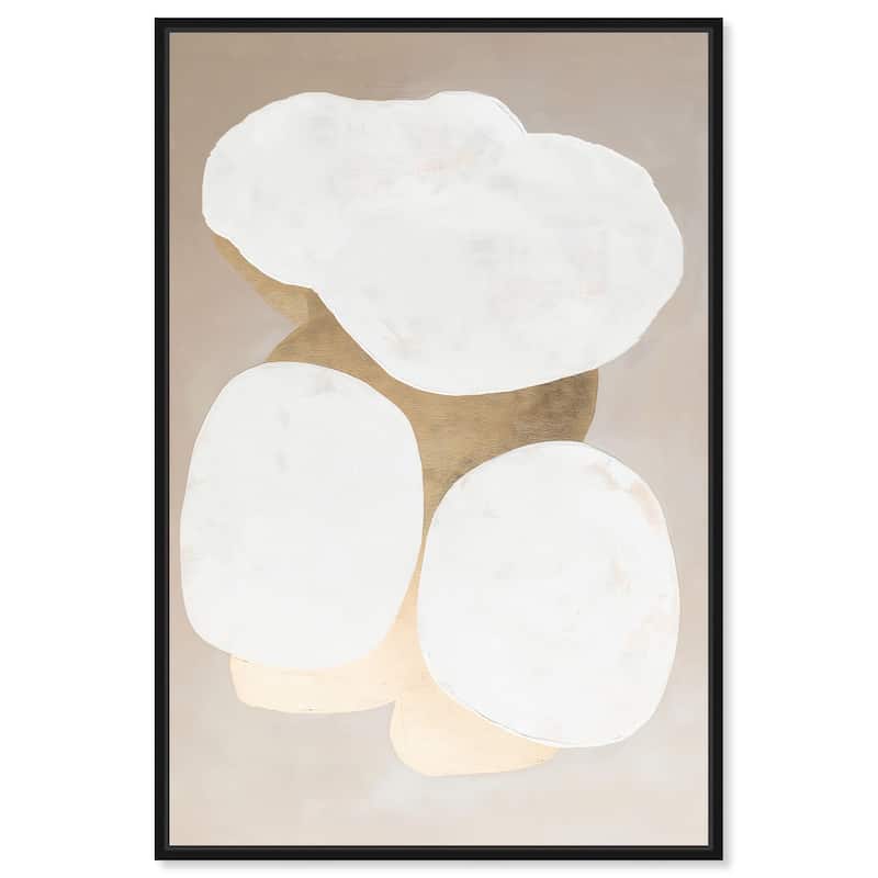 Stacked Stones II Canvas by Art Remedy - 24" x 36" - Black